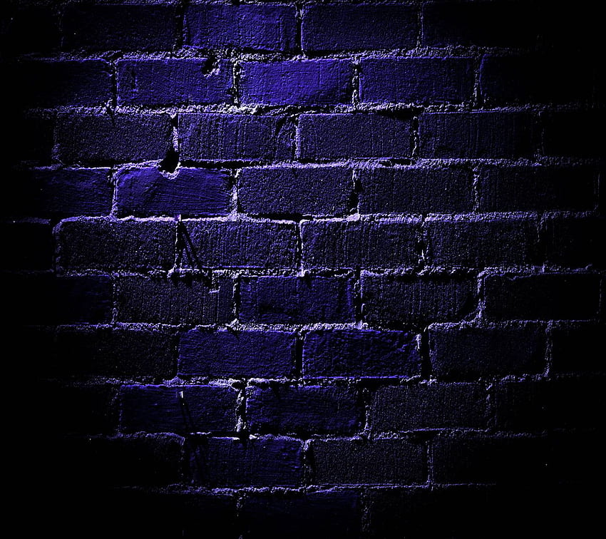 Muro di mattoni blu, mattone viola Sfondo HD