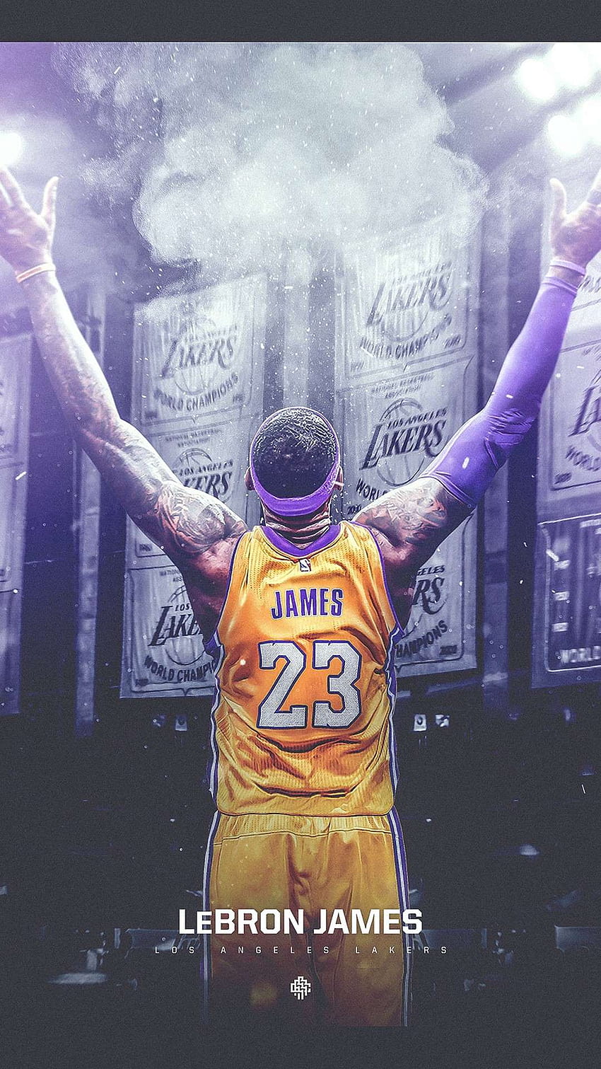 Sperrschirm Lebron James Lakers, LA Lakers iPhone HD-Handy-Hintergrundbild