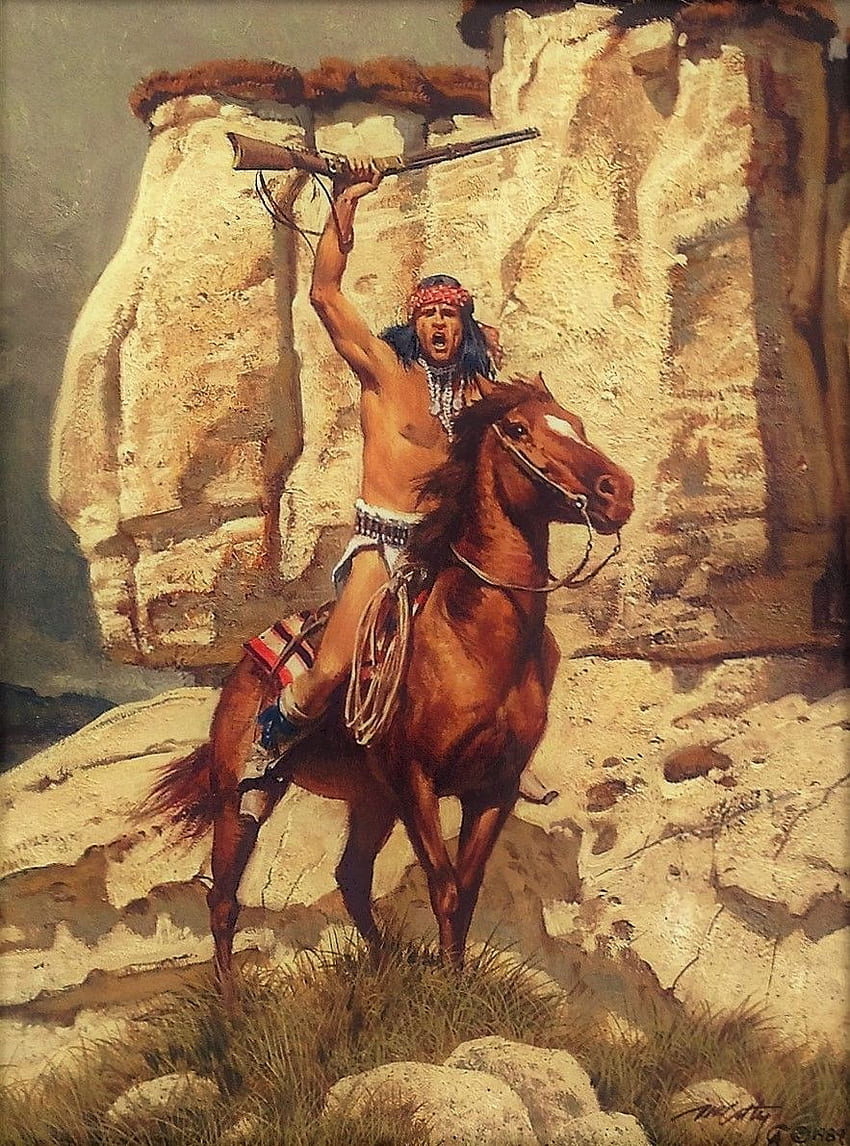 apache warrior -frank mccarthy. Wild Wild West!. Native, Apache Indian Art HD phone wallpaper