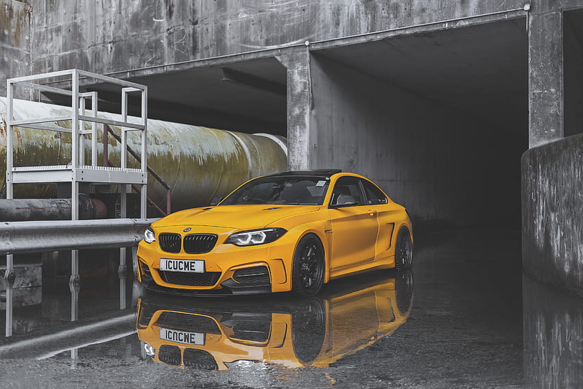 Żółty samochód, BMW M235i Tapeta HD