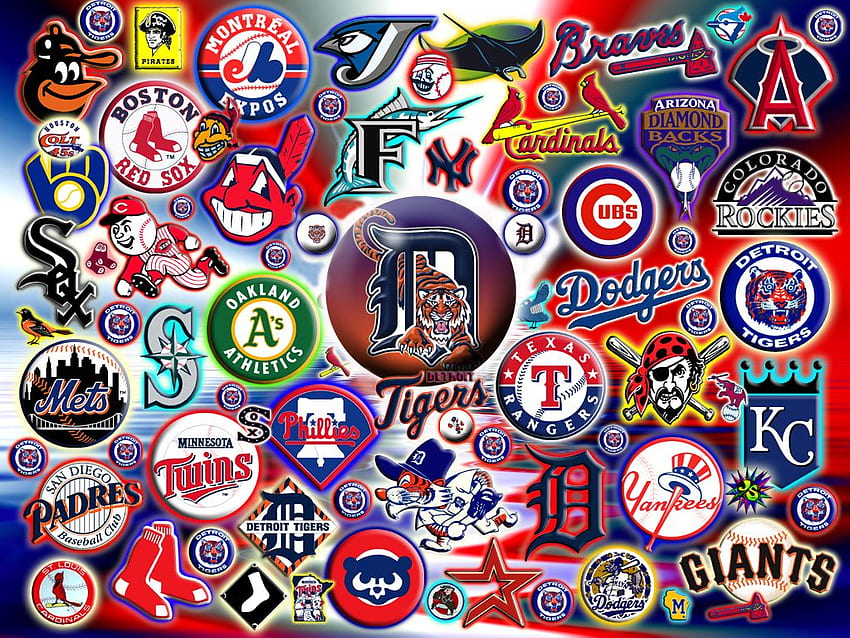 MLB-Logos, Baseballteams HD-Hintergrundbild