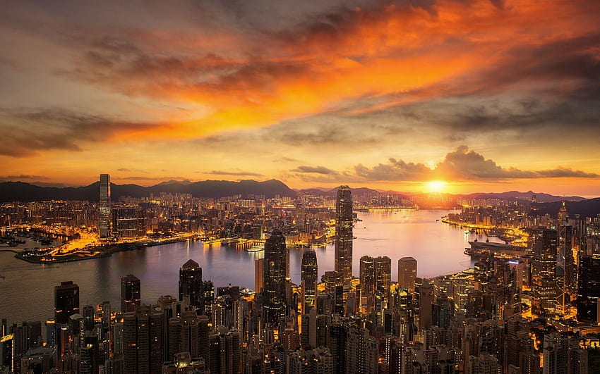 International Commerce Centre, Hong Kong, Hong Kong Central HD wallpaper