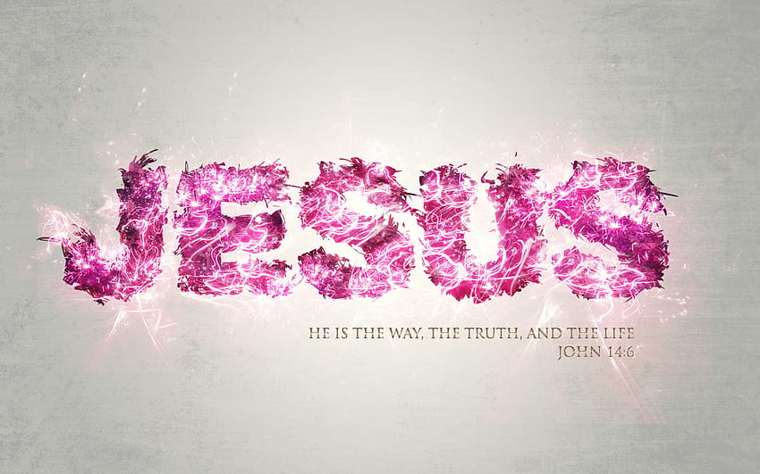 Jesus Graffiti Art, Pink Christian HD wallpaper