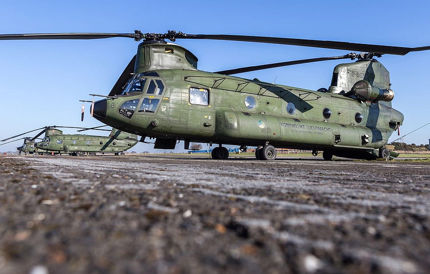 CH 47 Chinook, Chinook, Royal Netherlands Air Force, Netherlands Air Force, Boeing CH 47D Chinook For , Section авиация HD wallpaper