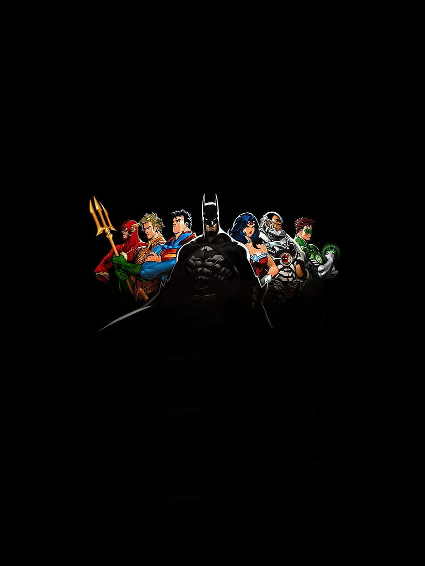 Minimal, Justice League, supereroi, arte Sfondo del telefono HD