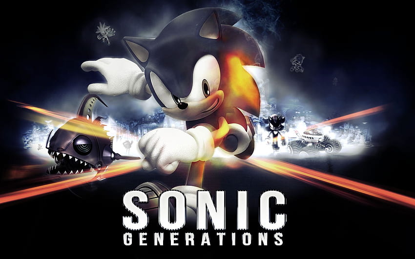 campo de batalla de generaciones sónicas: mantente fresco con Sonic, Sonic Vs Shadow fondo de pantalla