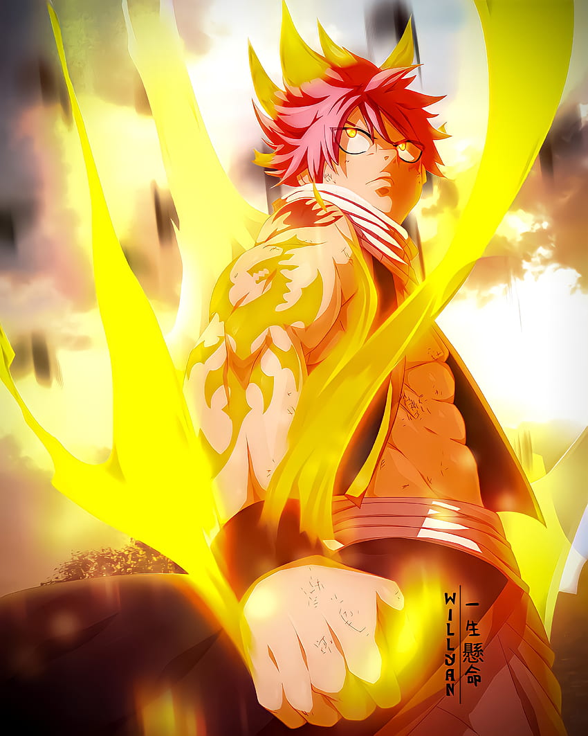 Natsu Dragneel, 페어리 테일, 애니메이션 HD 전화 배경 화면