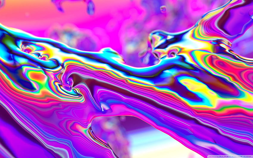 Abstract Iridescent Liquid Art Ultra HD wallpaper