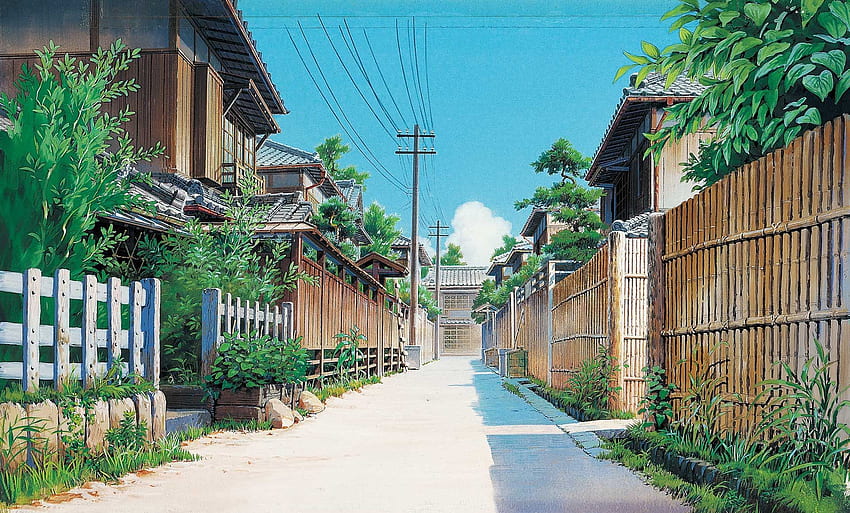 autorstwa Nizo Yamamoto. Studio Ghibli. Yamamoto, Anime, Japońska sceneria anime Tapeta HD