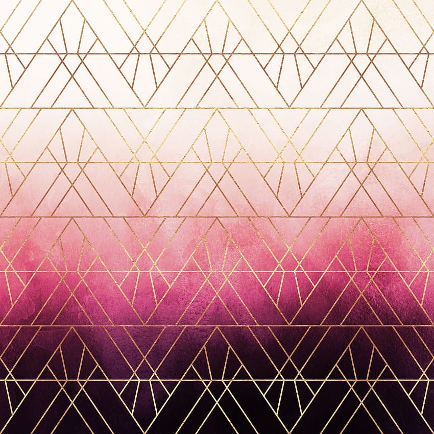 Pink Ombre Triangles . Triangle art, Art, Framed art prints HD phone wallpaper