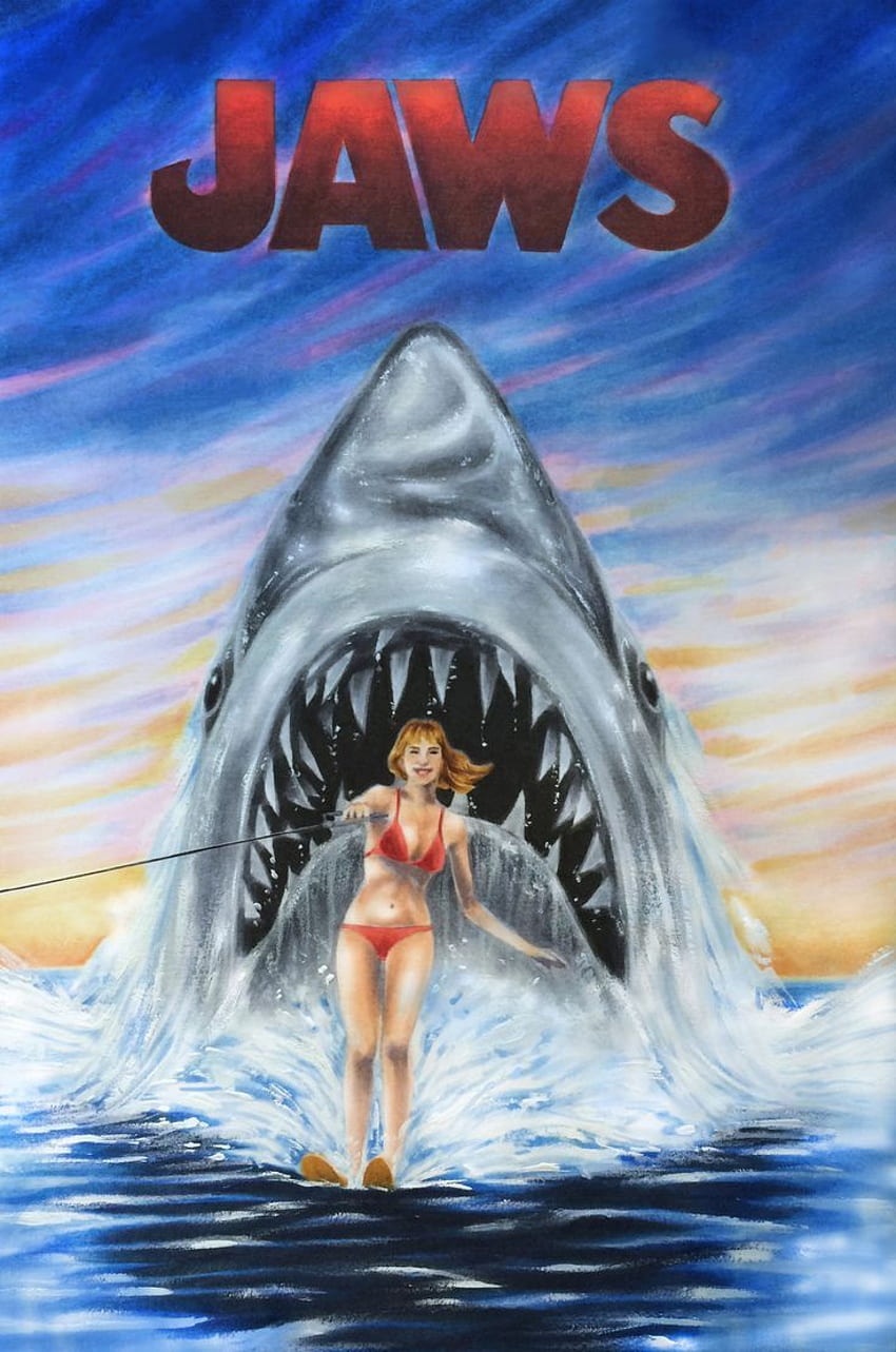 ดีที่สุดเกี่ยวกับ JAWS Classic Shark , Shark art, Movie art, Jaws 2 วอลล์เปเปอร์โทรศัพท์ HD