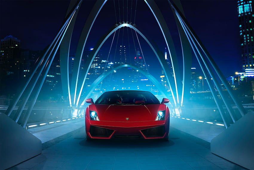 Lamborghini Gallardo, novo vermelho papel de parede HD