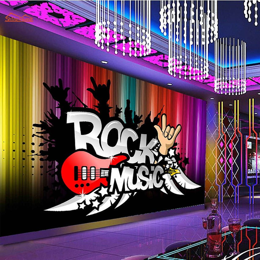 US $9.52 44% OFF. Large Abstract Rock'n Roll Music KTV 3D Room Landscape For Wall 3 D Livingroom Mural Rolls Decor Decal In HD phone wallpaper
