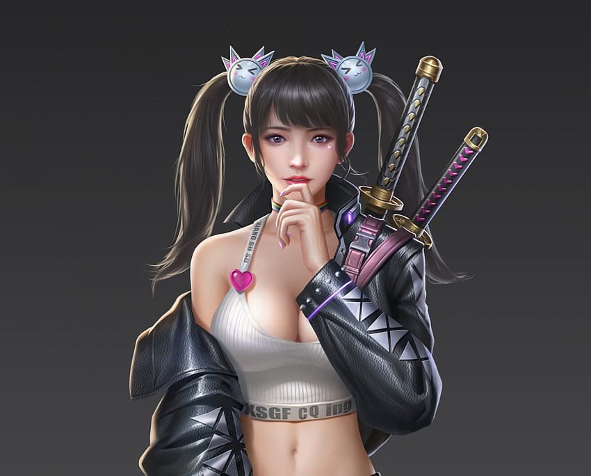 Blade girl, cai qiang, girl, fantasy, blade HD wallpaper