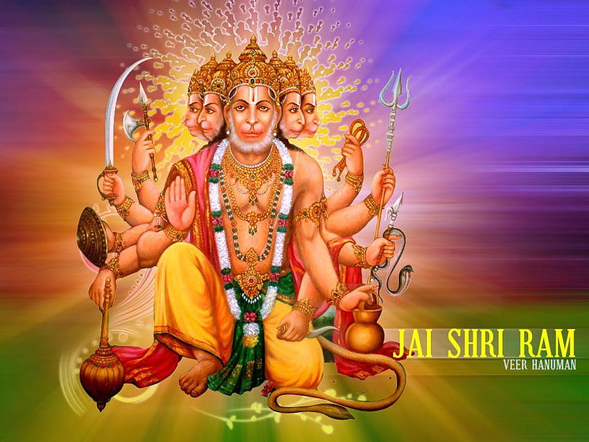 high resolution beautiful Panchmukhi Hanuman, Indian Gods HD wallpaper