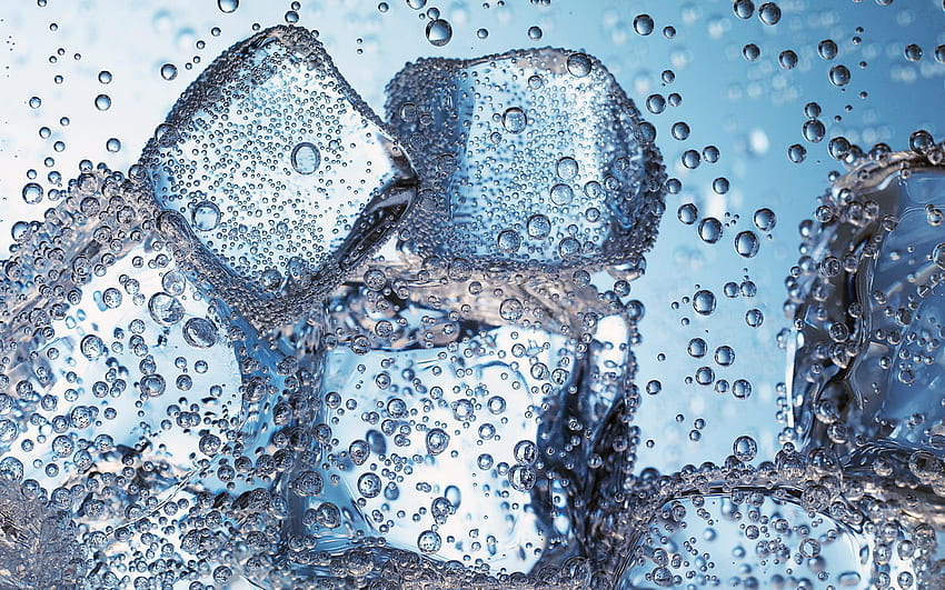 Water, Background, Ice, Bubbles HD wallpaper
