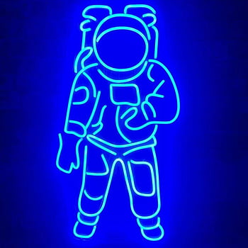 XIYUNTE Among Us Neon Signs, Pink LED Neon Sign Astronaut Neon Lights ...