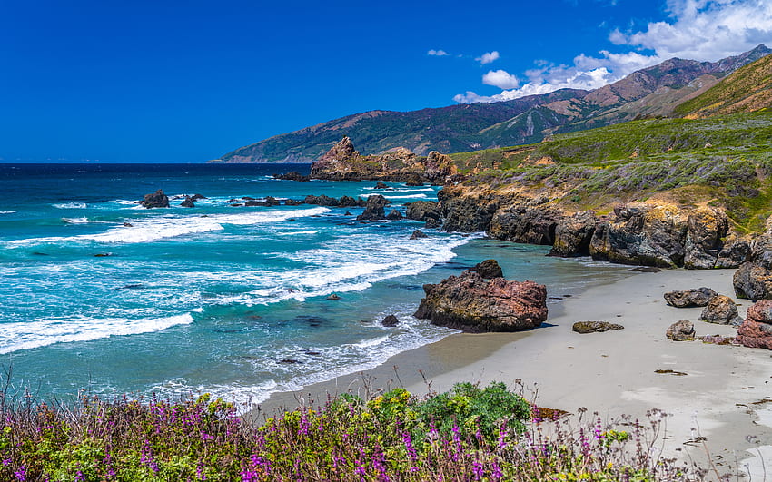 California Coast, shore, california, coast, ocean HD wallpaper