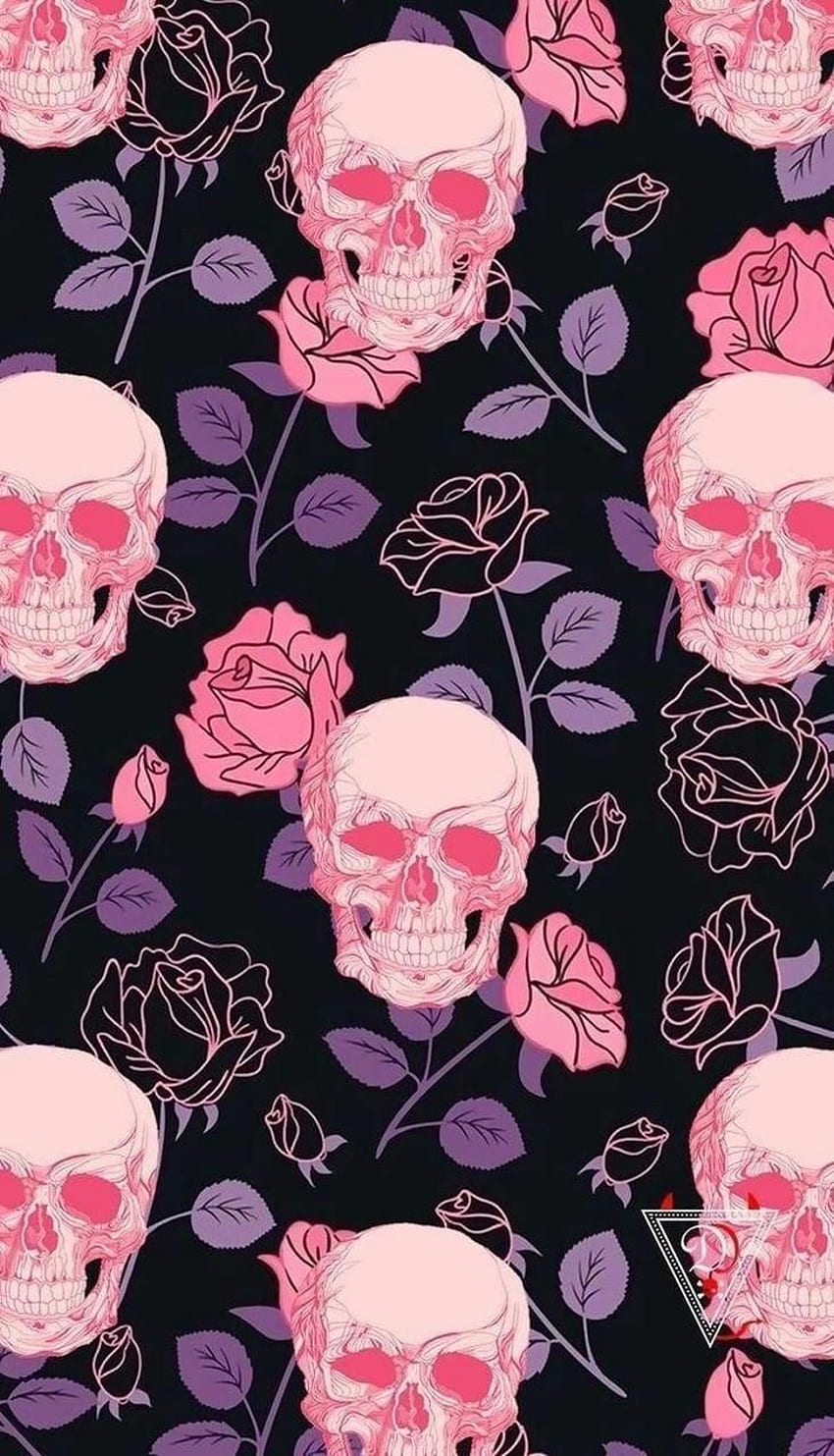 Skull Pink Liquid, Pink and Blue Skull HD phone wallpaper