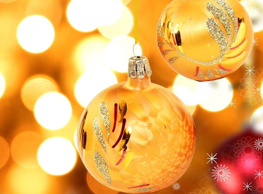 Holidays, Patterns, Couple, Pair, Close-Up, Christmas Decorations, Christmas Tree Toys, Balls HD wallpaper