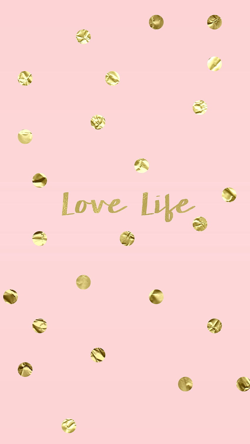 Love Pink Gold Hd Phone Wallpaper 