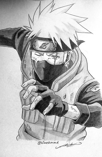 Clip Art Kakashi Epic Artwork T - Naruto Black And White, HD Png Download ,  Transparent Png Image - PNGi…