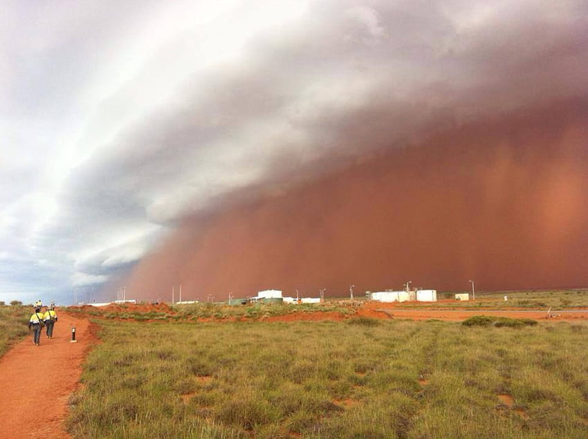 Прашна буря в Западна Австралия, пустиня, прашна буря, Австралия, времето HD тапет