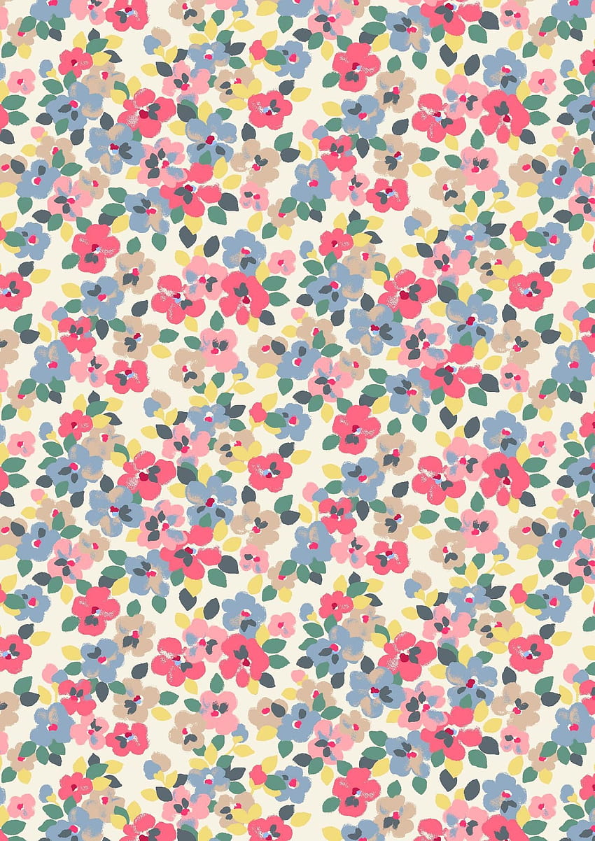 Painted Pansies. an energetic new floral in bright, punchy colours, Japanese Boho Floral HD phone wallpaper