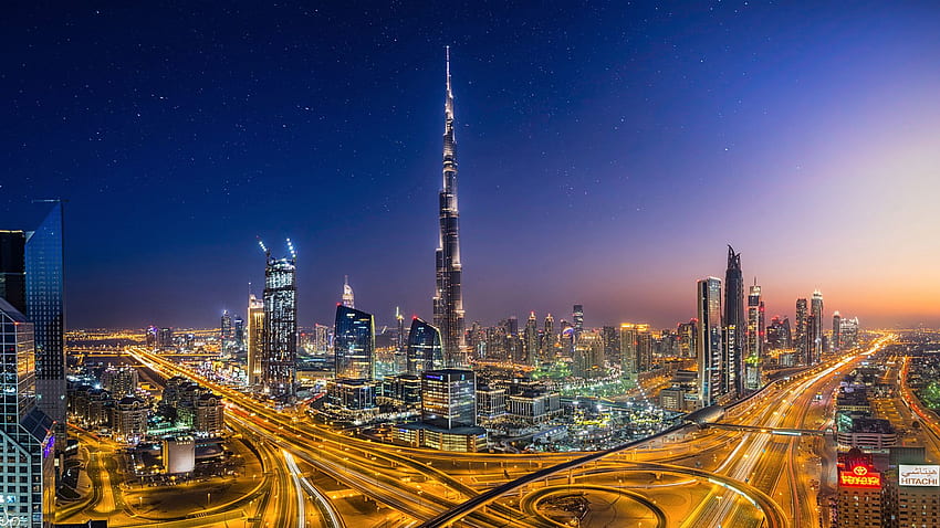 Burj Khalifa Dubai Genişinden Görünüm . HD duvar kağıdı