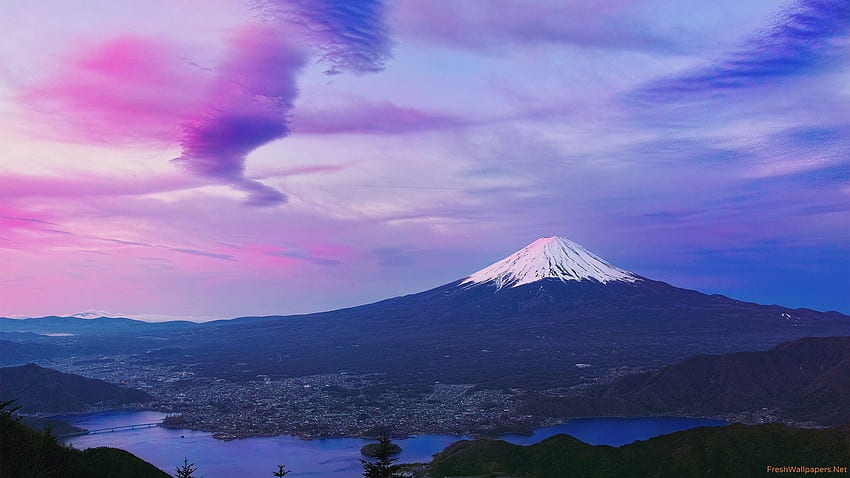 Mount Fuji Insel Honshu Japan HD-Hintergrundbild
