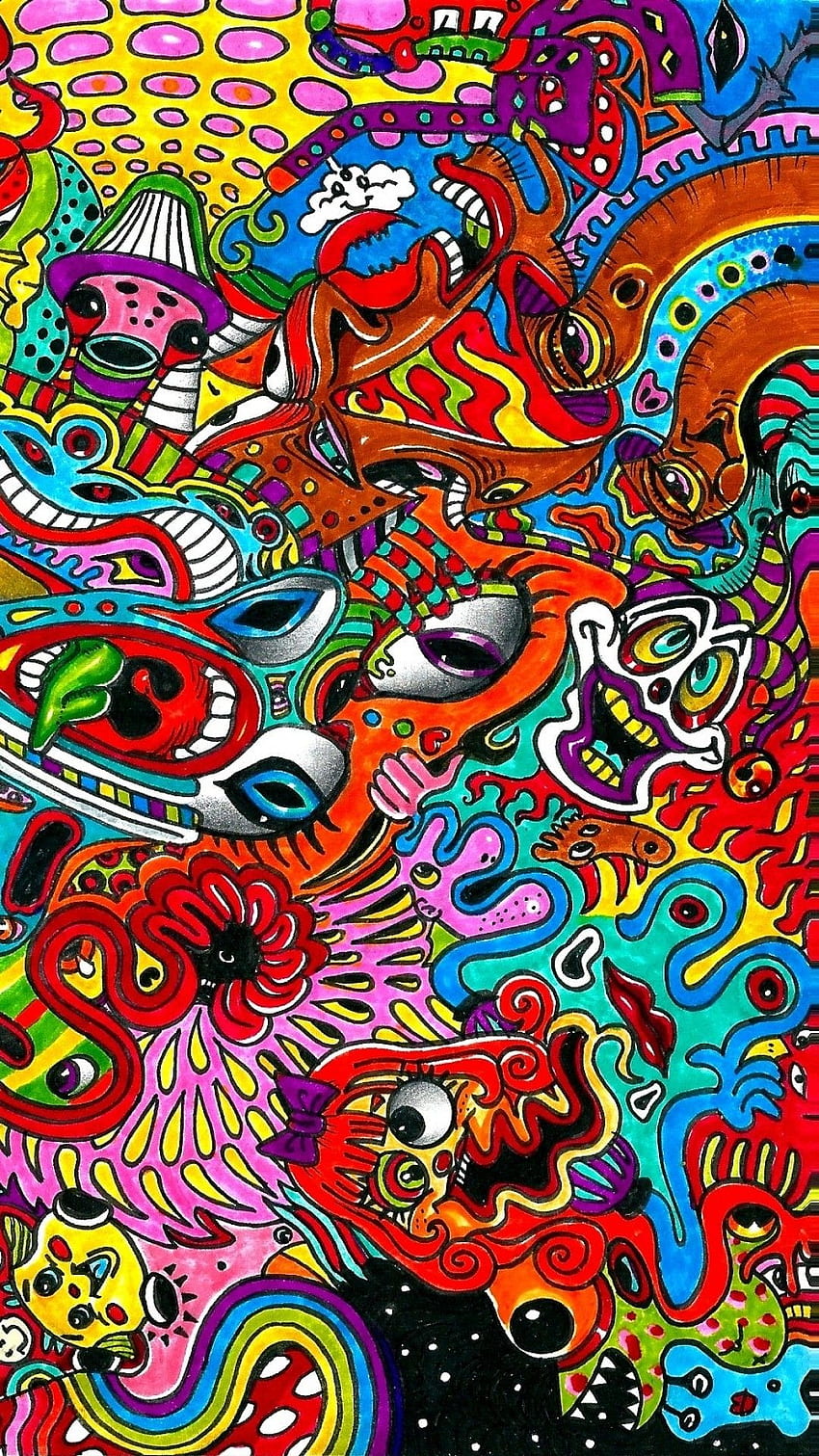 Trippy Drug, LSD Cartoon HD phone wallpaper