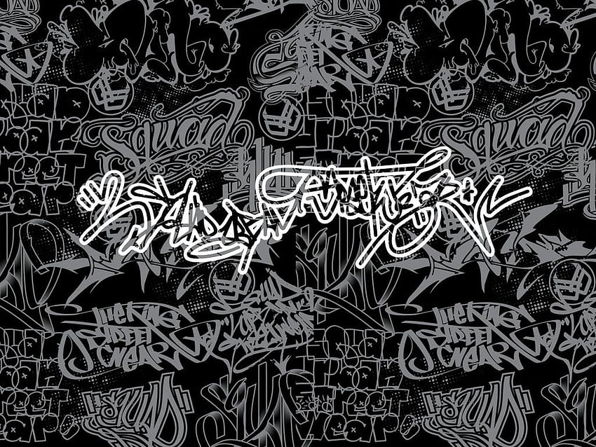 Graffiti Black And White HD wallpaper