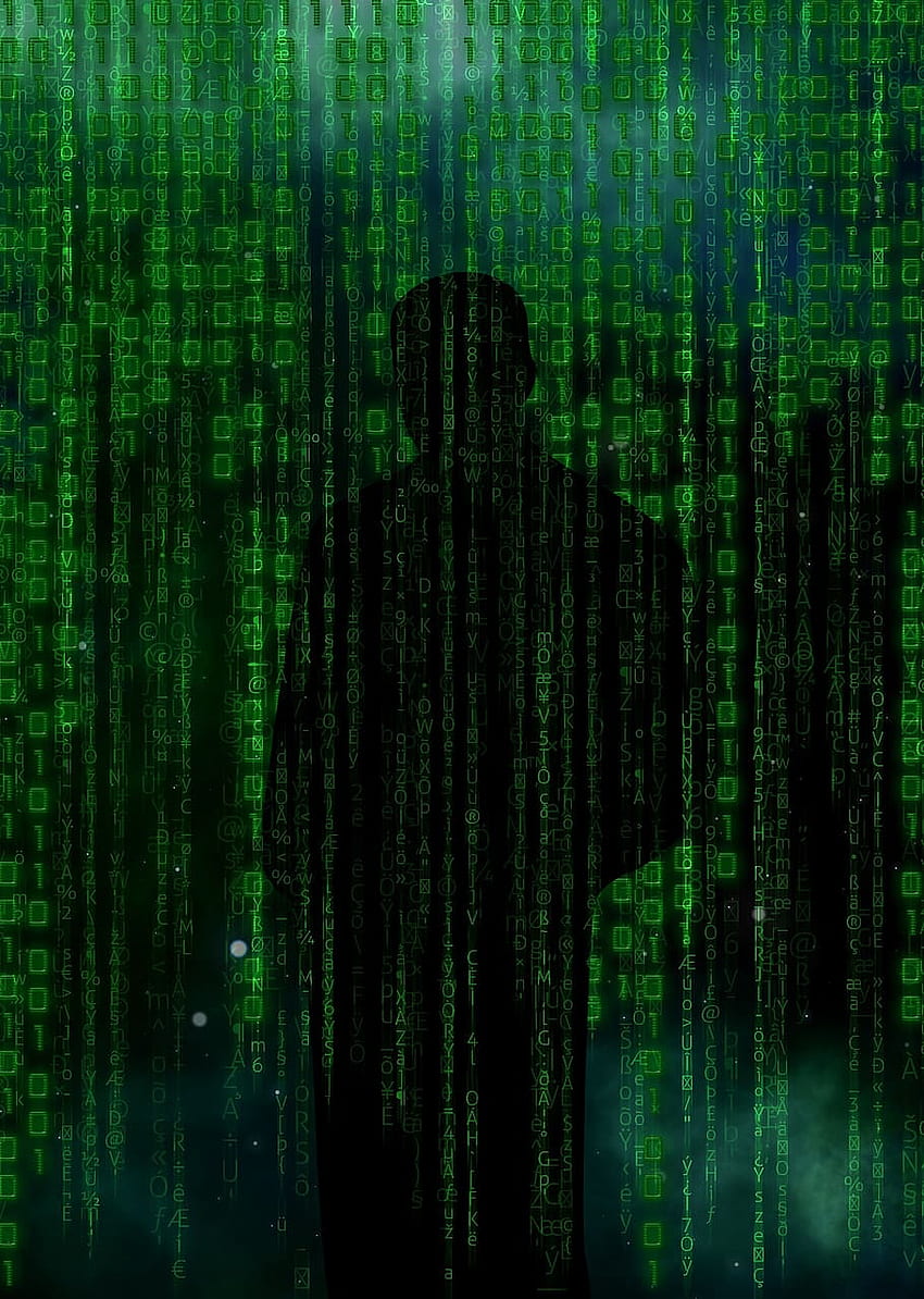 : зелен двоичен код, хакер, данни, сигурност, технология, Hacker Green HD тапет за телефон