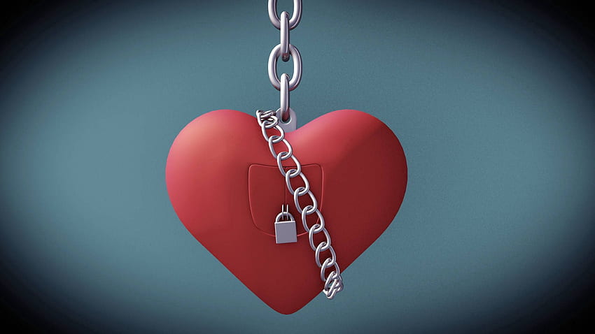 Holidays, Love, Lock, Heart, Chain, Valentine's Day, St. Valentine's Day HD wallpaper