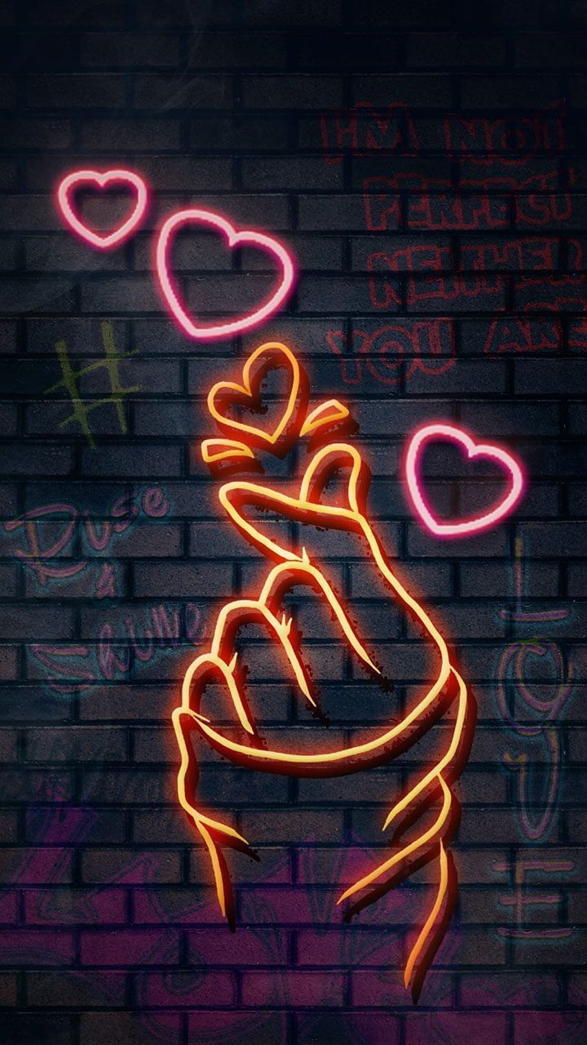 Love Sign, Neon Peace HD phone wallpaper