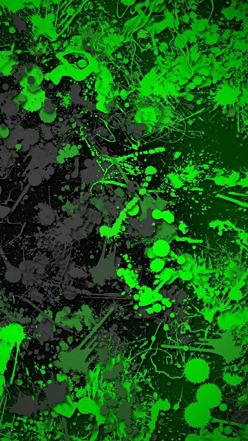 Vintimilla Jorge su Patterns & Prints. Verde, schermata iniziale dell'iPhone, schermata iniziale, schizzi di vernice verde Sfondo del telefono HD