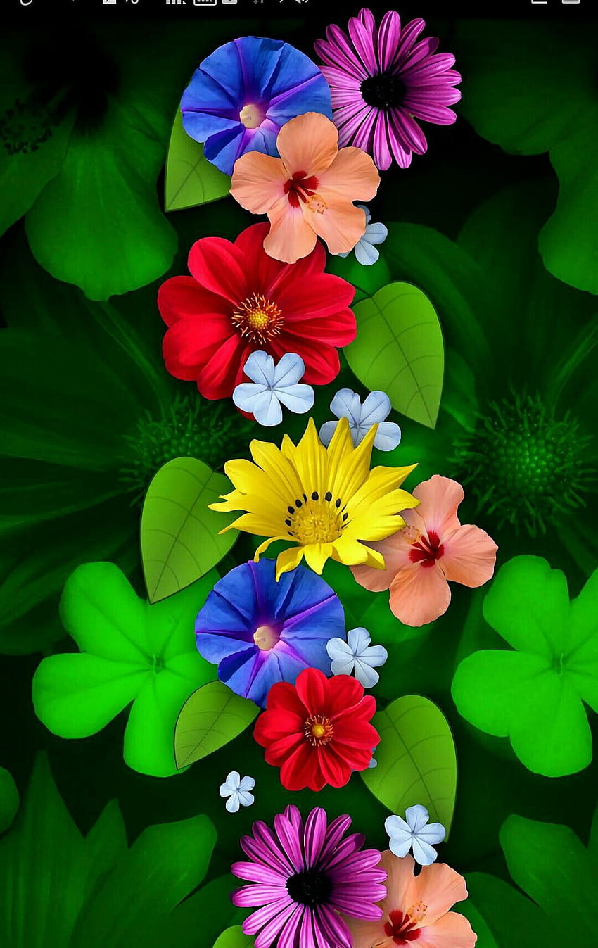 花に描かれたグロリア・パティニョ・レンギフォ。 美しい花、自然の花、花、カラフルな自然の花 HD電話の壁紙