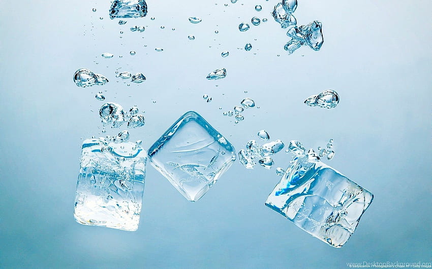 agua, hielo, azul, burbujas, plano de fondo de pantalla