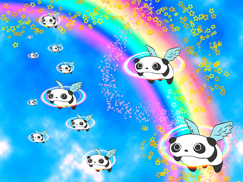 Rainbow Panda Hd Wallpapers Pxfuel