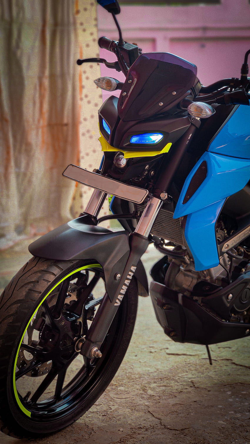 Yamaha Mt15, iluminação automotiva, motocicleta Papel de parede de celular HD