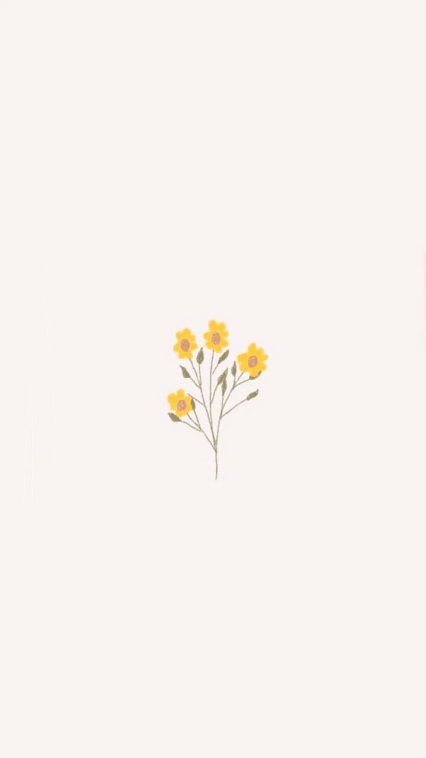 iPhone-Hipster von Brittin auf Art. Ästhetische, niedliche einfache Blume HD-Handy-Hintergrundbild