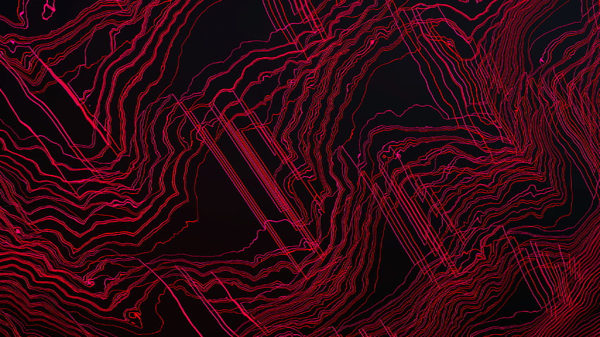 Paisaje rojo - Arte Glitch - & , Rose Glitch fondo de pantalla