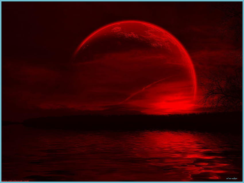 Kanlı Ay - Üst Kanlı Ay Arka Planı - Kırmızı Ay, Kırmızı Ay Estetiği HD duvar kağıdı
