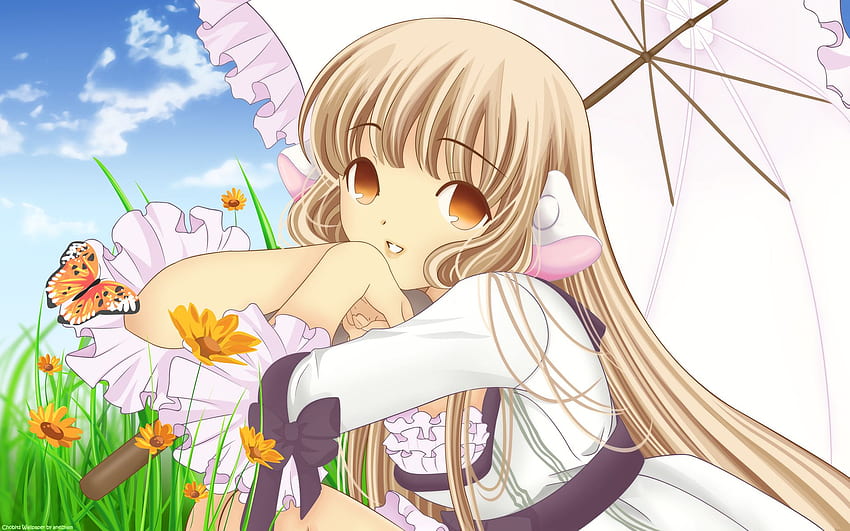 HD wallpaper: Chobits, Chii, anime girls, sky, nature, communication,  representation