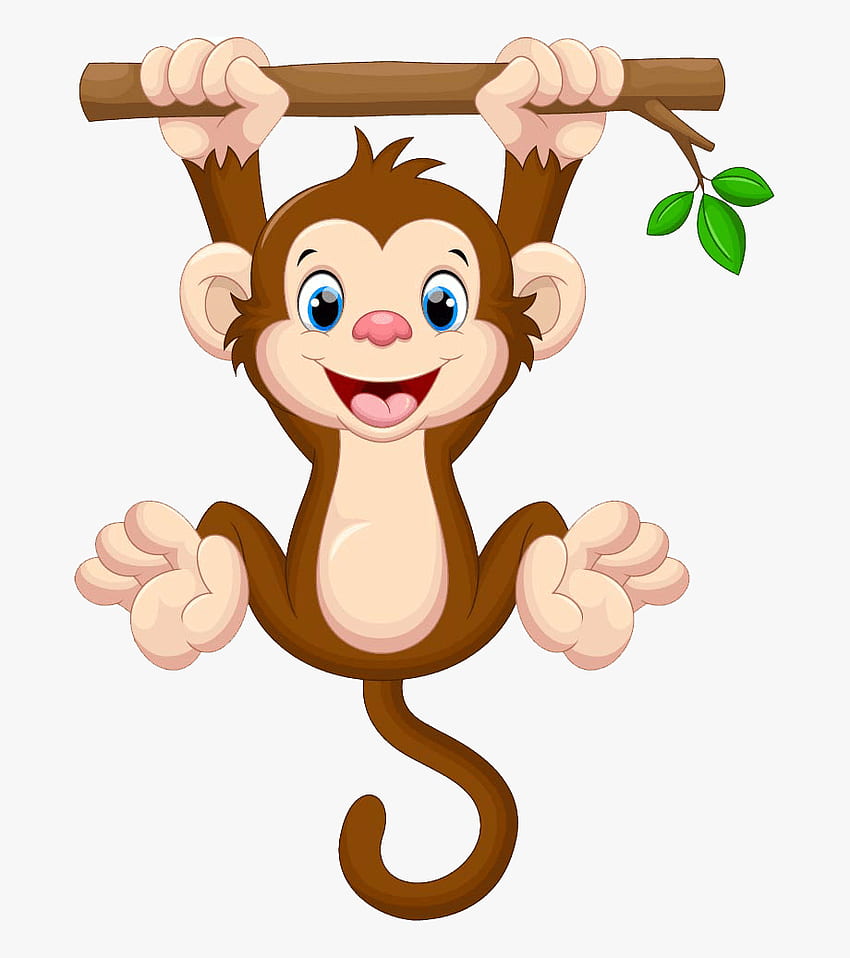 Małpa kreskówka clipart, clip art, clip art w bibliotece clipart, bajki Baby Monkey Tapeta na telefon HD