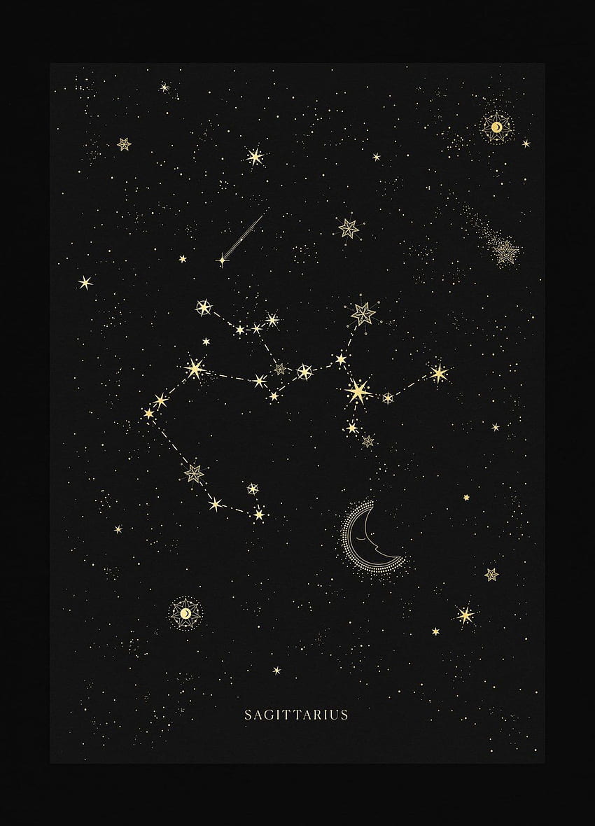 Constelación de Sagitario en 2020. Constelación de Sagitario, Astrología Estética fondo de pantalla del teléfono