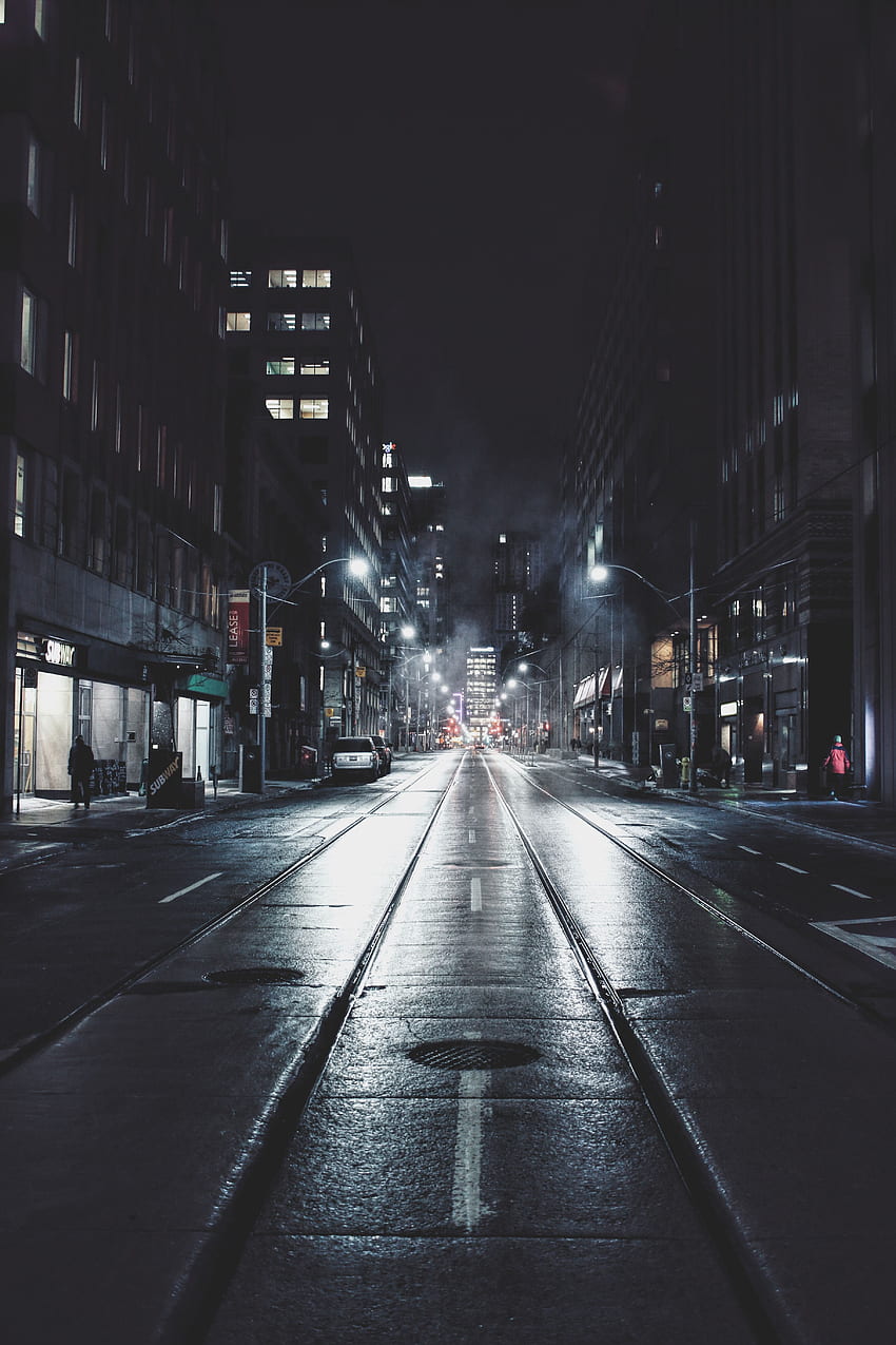 Miasta, budynek, Kanada, droga, miasto nocą, ulica, Toronto Tapeta na telefon HD