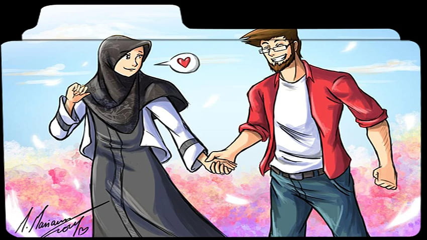 muslim couple cartoon pour Android - Téléchargez l'APK, Islamic Couple HD wallpaper
