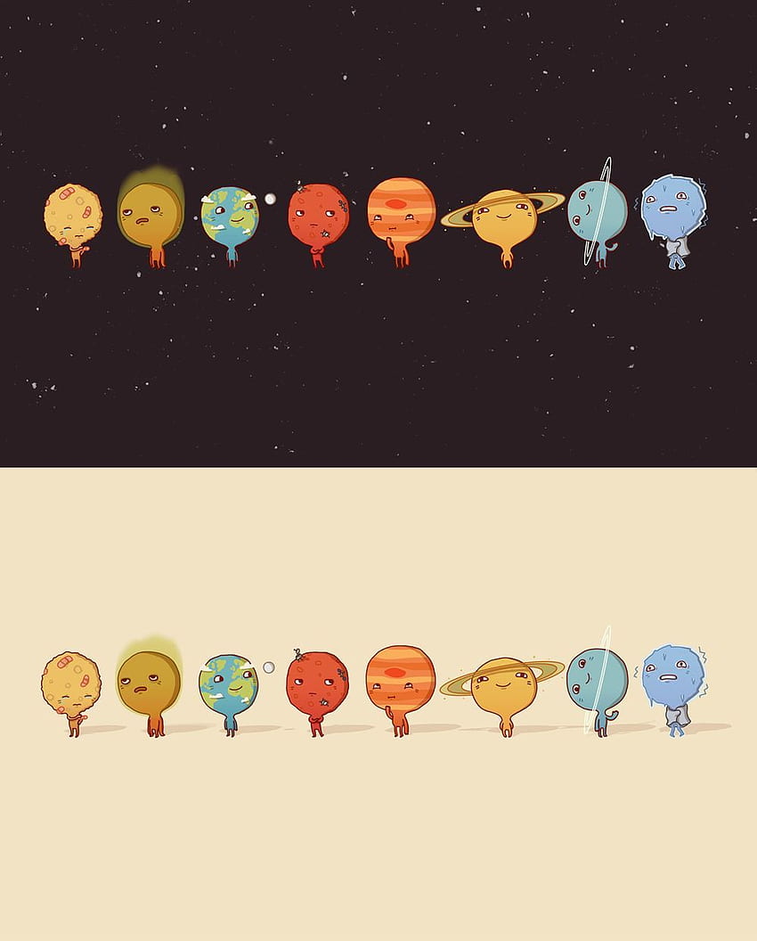 Solar System . System , Solar system, Simple Illustration HD phone wallpaper