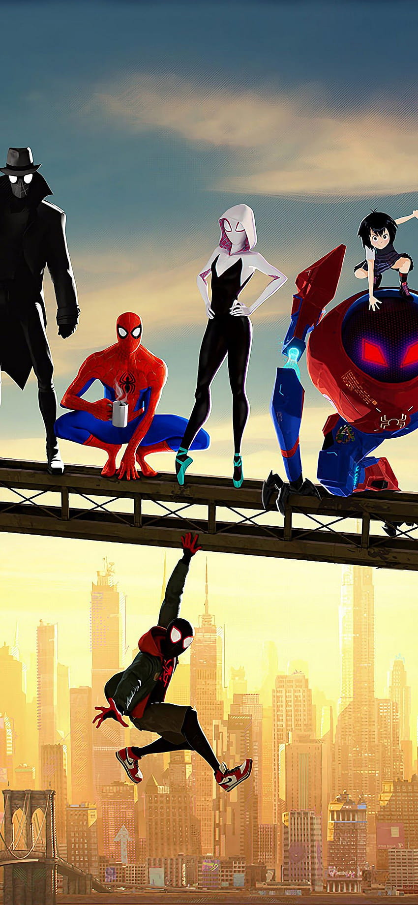 Into The Spider Verse, Characters, - Spider Man Into The Spider Verse - & Background, Spider-Man: Into The Spider-Verse HD phone wallpaper
